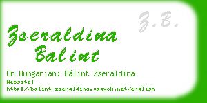 zseraldina balint business card